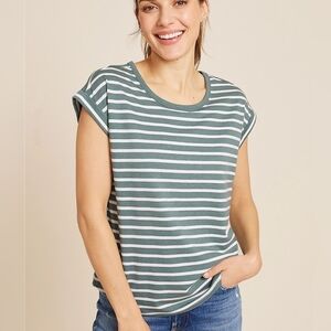 [EUC] MAURICES 24/7 Clara Striped Short Sleeve Tee XXL